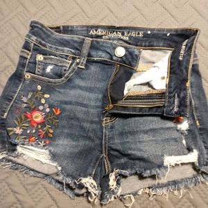 American Eagle Outfitters AEO Embroidered Shorts 4